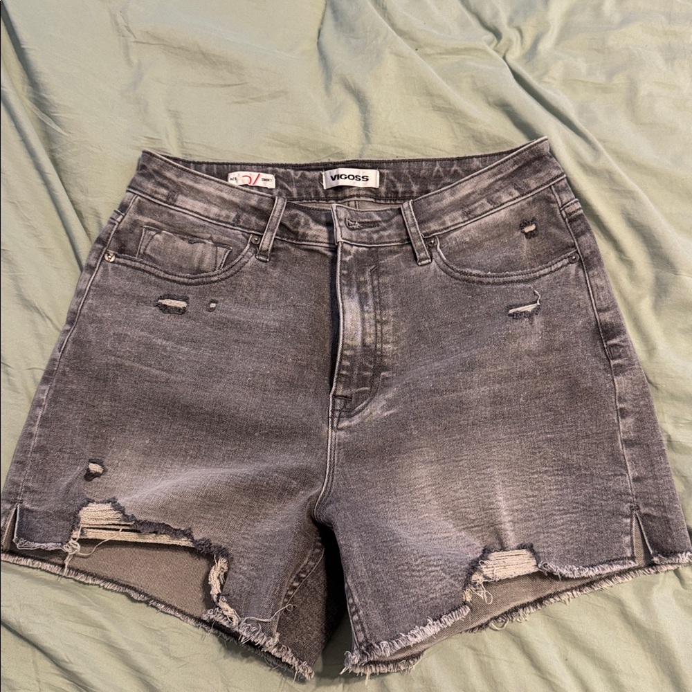 Vigoss Charcoal Denim Shorts